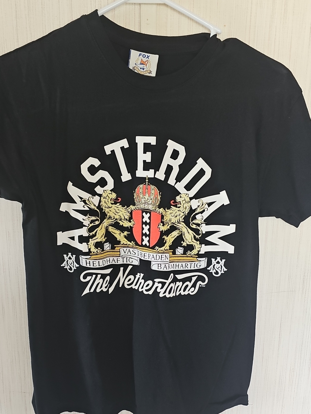 Fox Black Tee with Blue and Orange Emblem